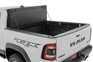 Rough Country - 49320550 | Rough Country Hard Tri-Fold Flip Up Bed Cover (2019-2025 Ram 1500 2WD/4WD | 2021-2025 Ram 1500 TRX AWD/4WD | 5'7" Bed) - Image 2