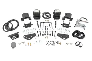 100116C | Rough Country Rear Air Spring Kit Rear Range 12"-13" | With Onboard Air Compressor (2019-2025 Silverado, Sierra 1500 2WD/4WD)