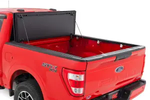 Rough Country - 49220550 | Rough Country Hard Tri-Fold Flip Up Tonneau Bed Cover For Ford F-150 | 2015-2020 | 5'7" Bed - Image 2
