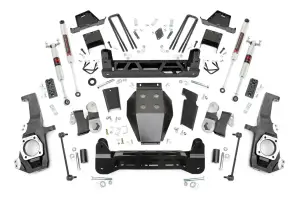 10140 | Rough Country 7 Inch Lift Kit M1 Monotube Shocks (2020-2024 Silverado, Sierra 2500 HD 4WD)