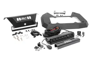 10584 | Rough Country Spare Tire Carrier Delete Kit For Jeep Wrangler 4xe / Wrangler JL 4WD | 2018-2023 | Black Series LED Light Bar