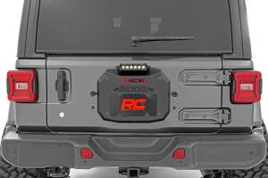 10607 | Rough Country Spare Tire Carrier Delete Kit For Jeep Wrangler 4xe / Wrangler JL 4WD | 2018-2023 | Chrome Series LED Light Bar