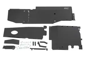 Rough Country - 10608 | Jeep Engine + Transfer Case Skid Plate System (18-19 JL Unlimited | 3.6L) - Image 1