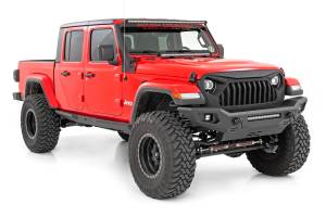 Rough Country - 10635 | Rough Country Front Bumper & Skid Plate With Flush Mount LED Pods & LED Light Bar For Jeep Gladiator JT / Wrangler 4xe, JK & JL Unlimited | 2018-2023 - Image 3