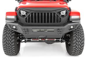 Rough Country - 10635 | Rough Country Front Bumper & Skid Plate With Flush Mount LED Pods & LED Light Bar For Jeep Gladiator JT / Wrangler 4xe, JK & JL Unlimited | 2018-2023 - Image 6