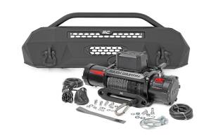 10714 | Rough Country Front Hybrid Bumper For Toyota Tacoma 2/4WD | 2016-2023 | PRO9500S Winch, No Lights