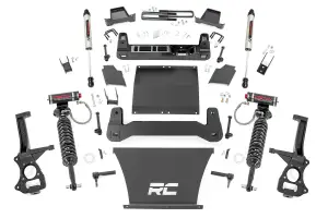 22957 | Rough Country 6 Inch Lift Kit Vertex Coilovers / V2 Rear Shocks (2019-2024 Sierra 1500 2WD/4WD | 4.3L, 5.3L, 6.2L Gas Engine | Multi Leaf Springs)
