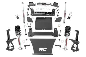 22932 | Rough Country 6 Inch Lift Kit N3 Struts / N3 Rear Shocks (2019-2024 Sierra 1500 2WD/4WD | 4.3L, 5.3L, 6.2L Gas Engine | Multi Leaf Springs)
