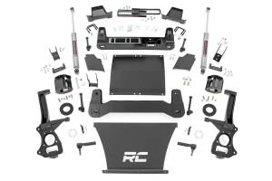 22931 | Rough Country 6 Inch Lift Kit Struts Spacers / N3 Rear Shocks (2019-2024 Sierra 1500 2WD/4WD | 4.3L, 5.3L, 6.2L Gas Engine | Multi Leaf Springs)