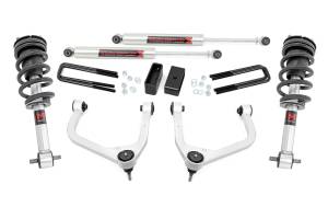 Rough Country - 22640 | Rough Country 3.5 Inch Lift Kit For GMC Sierra 1500 2WD/4WD | 2019-2024 | Rear Factory Multi-Leaf Spring, M1 Struts, M1 Rear Shocks - Image 1