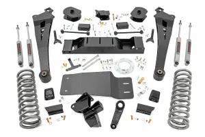 36030 | Rough Country 5 Inch Lift Kit For Diesel Ram 2500 4WD | 2019-2023 | Standard Rate Coil Springs (Front), Standard Non-AISIN Transmission, Premium N3 Shocks