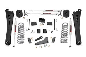 37340 | Rough Country 5 Inch Lift Kit For Ram 2500 4WD | 2014-2018 | Gas, Front STR Coil Springs, M1 Shocks