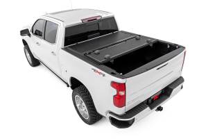 Rough Country - 47120580A | Rough Country Hard Tri-Fold Low Profile Bed Tonneau Cover For Chevrolet Silverado / GMC Sierra 1500 | 2019-2023 | 5' 10" Bed - Image 2