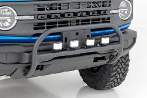 Rough Country - 51050 | Rough Country Nudge Bar For Ford Bronco 4WD | 2021-2023 | 3 Inch Osram Wide Angle Series (4) LED Lights - Image 3