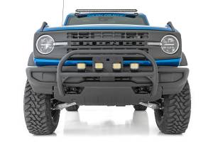 Rough Country - 51050 | Rough Country Nudge Bar with 3 Inch Osram Wide Angle Series Lights (2021-2024 Bronco 4WD) - Image 2