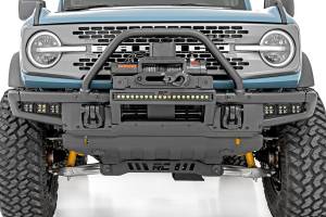 Rough Country - 51067 | Rough Country High Winch Mount For Factory Modular Bumper Ford Bronco 4WD | 2021-2023 | Winch Mount Only, Black Series Light Bar - Image 6