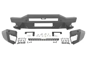 Rough Country - 51076 | Rough Country Full Width Front Bumper For Ford Bronco 4WD | 2021-2023 | 20" Black Series, Black Series Flood & SAE Fog Cubes - Image 2