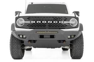 Rough Country - 51076 | Rough Country Full Width Front Bumper For Ford Bronco 4WD | 2021-2023 | 20" Black Series, Black Series Flood & SAE Fog Cubes - Image 3