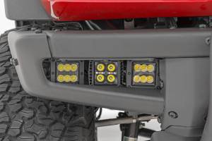 Rough Country - 51086 | Rough Country Triple LED Fog Light Kit For Factory Modular Front Bumper Ford Bronco | 2021-2023 | Black Series With Flood Beam - Image 6