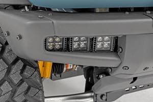 Rough Country - 51088 | Rough Country Triple LED Fog Light Kit For Factory Modular Front Bumper Ford Bronco | 2021-2023 | Black Series With Amber DRL - Image 2