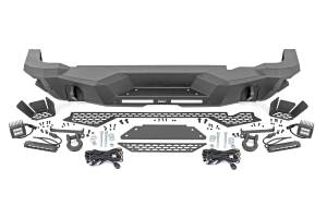 Rough Country - 51093 | Rough Country Rear Steel Bumper For Ford Bronco 4WD | 2021-2023 | With 6" Slim Line, Black Series Flood Cubes - Image 2