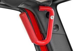 Rough Country - 6503RED | Jeep Solid Steel Grab Handle Set (07-18 Wrangler JK | Red) - Image 2
