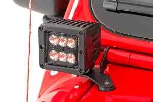 Rough Country - 70052 | Rough Country 2 Inch LED Light Cube & Lower Windshield Kit For Jeep Gladiator JT (2020-2022) / Wrangler 4xe (2021-2023) / Wrangler JL (2018-2023) | Black Series - Image 3