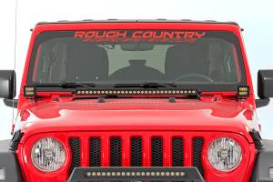 Rough Country - 70052 | Rough Country 2 Inch LED Light Cube & Lower Windshield Kit For Jeep Gladiator JT (2020-2022) / Wrangler 4xe (2021-2023) / Wrangler JL (2018-2023) | Black Series - Image 4