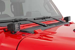 Rough Country - 70062 | Rough Country 2 Inch LED Cube Cowl Easy Mount Light Kit For Jeep Gladiator JT / Wrangler 4xe / Wrangler JL | 2018-2023 | Black Series - Image 2