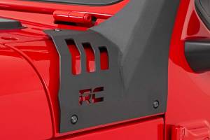 Rough Country - 70066 | Rough Country 50 Inch LED Light Bar Upper Windshield Mount Kit For Jeep Gladiator JT / Wrangler JL | 2018-2023 | Black Series With White DRL, Single Row - Image 3