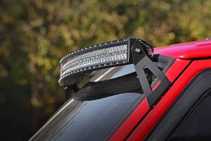 Rough Country - 70074 | Rough Country Upper Windshield Light Kit Black Series with White DRL Dual Row (1984-2001 Cherokee XJ 2WD/4WD) - Image 3