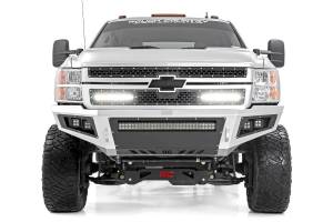 Rough Country - 70155 | Chevy Mesh Grille w/ Dual 12in Black Series LEDs (11-14 Silverado HD) - Image 3