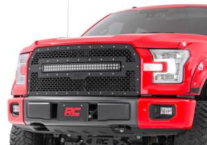 Rough Country - 70193BDA | Ford Mesh Grille | 30in Dual Row Black Series LED w/ Amber DRL (15-17 F-150) - Image 3