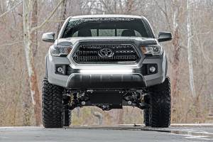 Rough Country - 70619BLDRL | Rough Country 30 Inch Lower Grille Hidden Bumper LED KIT For Toyota Tacoma | 2016-2023 | Black Series With White DRL - Image 6