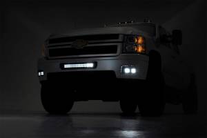 Rough Country - 70628DRL | Rough Country LED Fog Light Kit For Chevrolet Silverado 2500 HD/3500 HD | 2011-2014 | Black Series With White DRL - Image 2