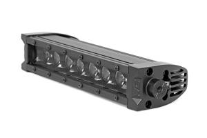 Rough Country - 70718BLDRLA | Rough-Country 8 Inch Black Series LED Light Bar | Single Row | Amber DRL - Image 2