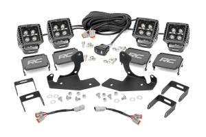 Rough Country - 70762DRLA | Rough Country LED Fog Light Kit For Chevrolet Silverado 1500/1500 HD/ 2500 HD/3500 HD | 2007-2014 | Black Series With  Amber DRL - Image 1