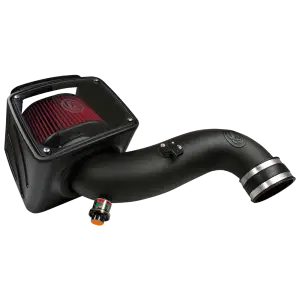 S&B Filters - 75-5091 | S&B Filters Cold Air Intake (2007-2010 Silverado, Sierra 6.6L LMM Duramax) Cotton Cleanable Red - Image 3