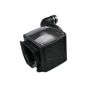 S&B Filters - 75-5091D | S&B Filters Cold Air Intake (2007-2010 Silverado, Sierra 6.6L LMM Duramax) Dry Extendable White - Image 1