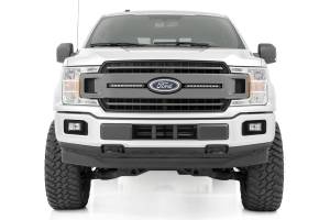 Rough Country - 70809 | Ford Dual 10in LED Chrome Series Grille Kit (18-20 F-150 | XLT)-Chrome Series - Image 4