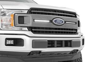 Rough Country - 70809 | Ford Dual 10in LED Chrome Series Grille Kit (18-20 F-150 | XLT)-Chrome Series - Image 5