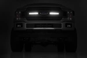 Rough Country - 70809 | Ford Dual 10in LED Chrome Series Grille Kit (18-20 F-150 | XLT)-Chrome Series - Image 6