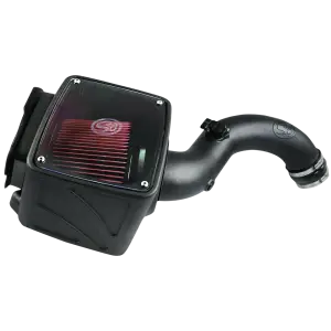 75-5102 | S&B Filters Cold Air Intake (2004-2005 Silverado, Sierra V8-6.6L LLY Duramax) Cotton Cleanable Red