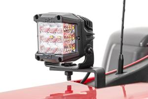 Rough Country - 70844 | Rough Country LED Ditch Light Kit For Chevrolet Silverado 1500 (2019-2022) | Black Series With Amber DRL - Image 3