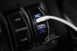 Rough Country - 709USB | Rough Country USB Switch Insert With Blue Back Light | 2X1 With Logo - Image 5