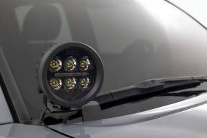 Rough Country - 71081 | Rough Country Low Profile LED Ditch Light Kit For Toyota Tacoma (2016-2023) | Black Series With Flood Beam - Image 3