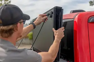 Rough Country - 49221550 | Rough Country Hard Tri-Fold Flip Up Bed Cover (2021-2024 F150 2WD/4WD | 2022-2024 F150 Lightning AWD/4WD | 5'7" Bed) - Image 11