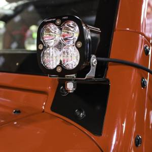 Baja Designs - 447800 | Baja Designs XL80 A-Pillar LED Light Pod Kit For Jeep Wrangler JK | 2007-2018 | Driving/Combo Light Pattern, Clear - Image 2