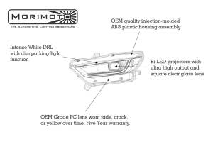 Morimoto - LF410-ASM | Morimoto XB LED Headlights With Amber Side Marker For Ford Mustang, GT350, GT500 | 2015-2020 | Pair - Image 5