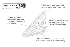 Morimoto - LF474-ASM | Morimoto XB LED Headlights With Amber Side Marker & Sequential Turn Signal For Nissan 370Z | 2009-2020 | Pair - Image 11